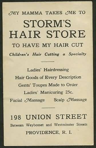 1905 Storm's Hair Store